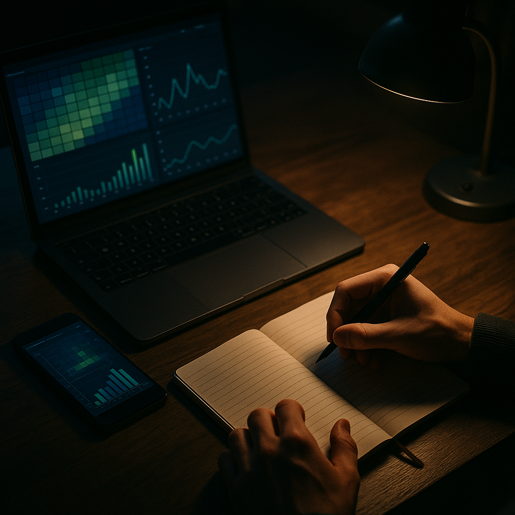 Профессионал анализирует недооцененные исходы ставок, графики вероятностей и коэффициенты, данные матчей на экране.